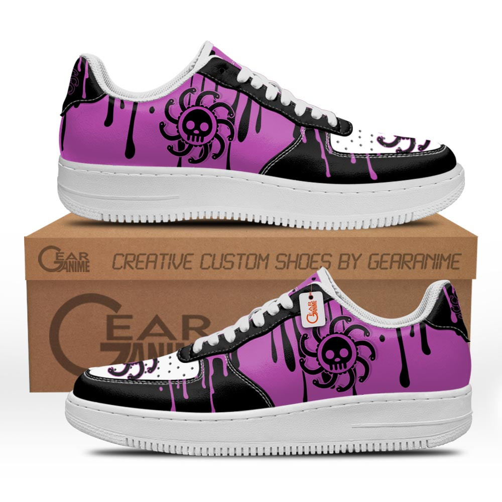 Boa Hancock Symbol Custom Anime Low-Top Leather Sneakers