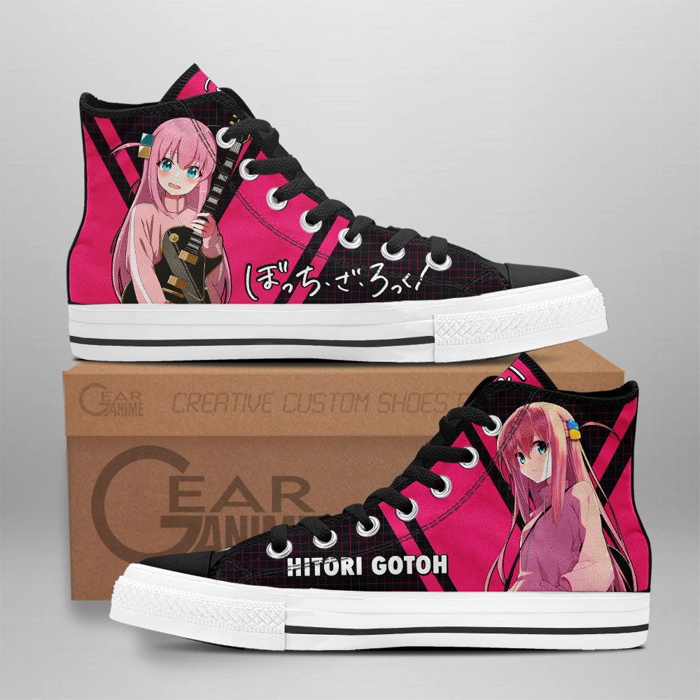 Bocchi Hitori Gotoh Custom Anime High-Top Canvas Shoes
