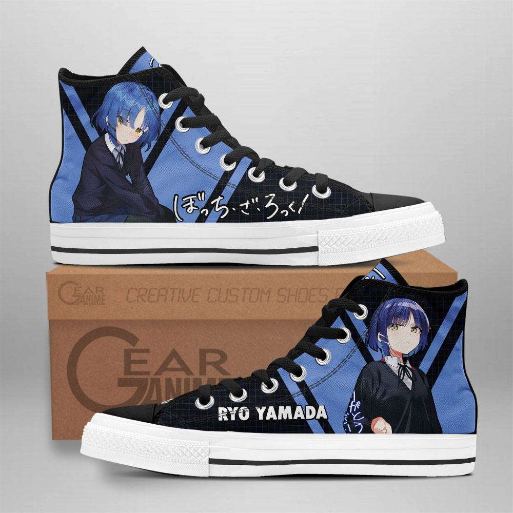 Bocchi Ryo Yamada Custom Anime High-Top Canvas Shoes