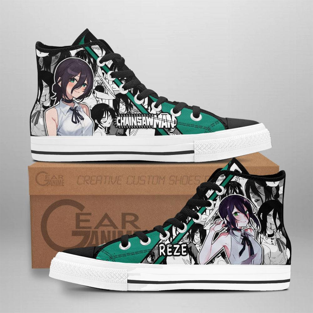 Bomb Girl Reze Custom Anime High-Top Canvas Shoes NTT141