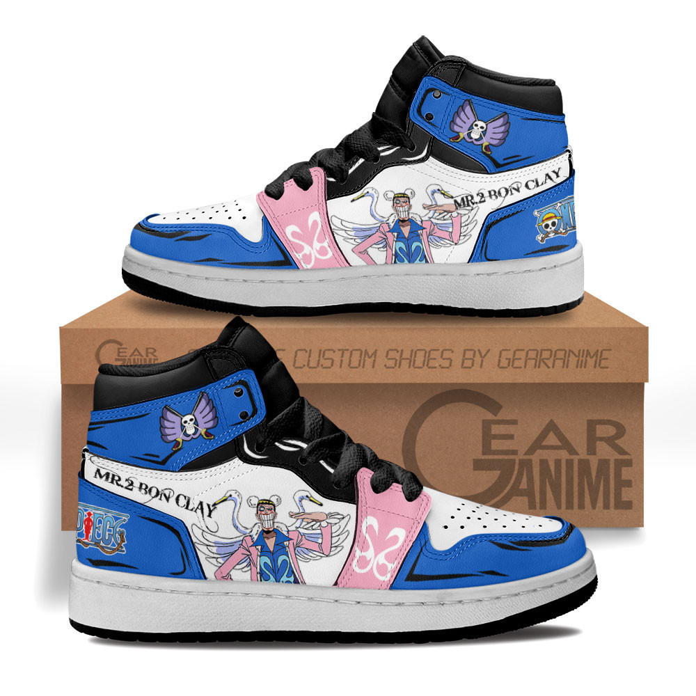 Bon Clay Custom Anime Kids High-Top Leather Sneakers Bentham Shoes