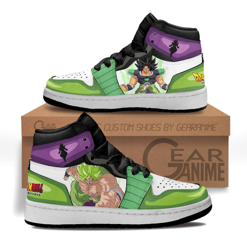 Broly Custom Anime Kids High-Top Leather Sneakers