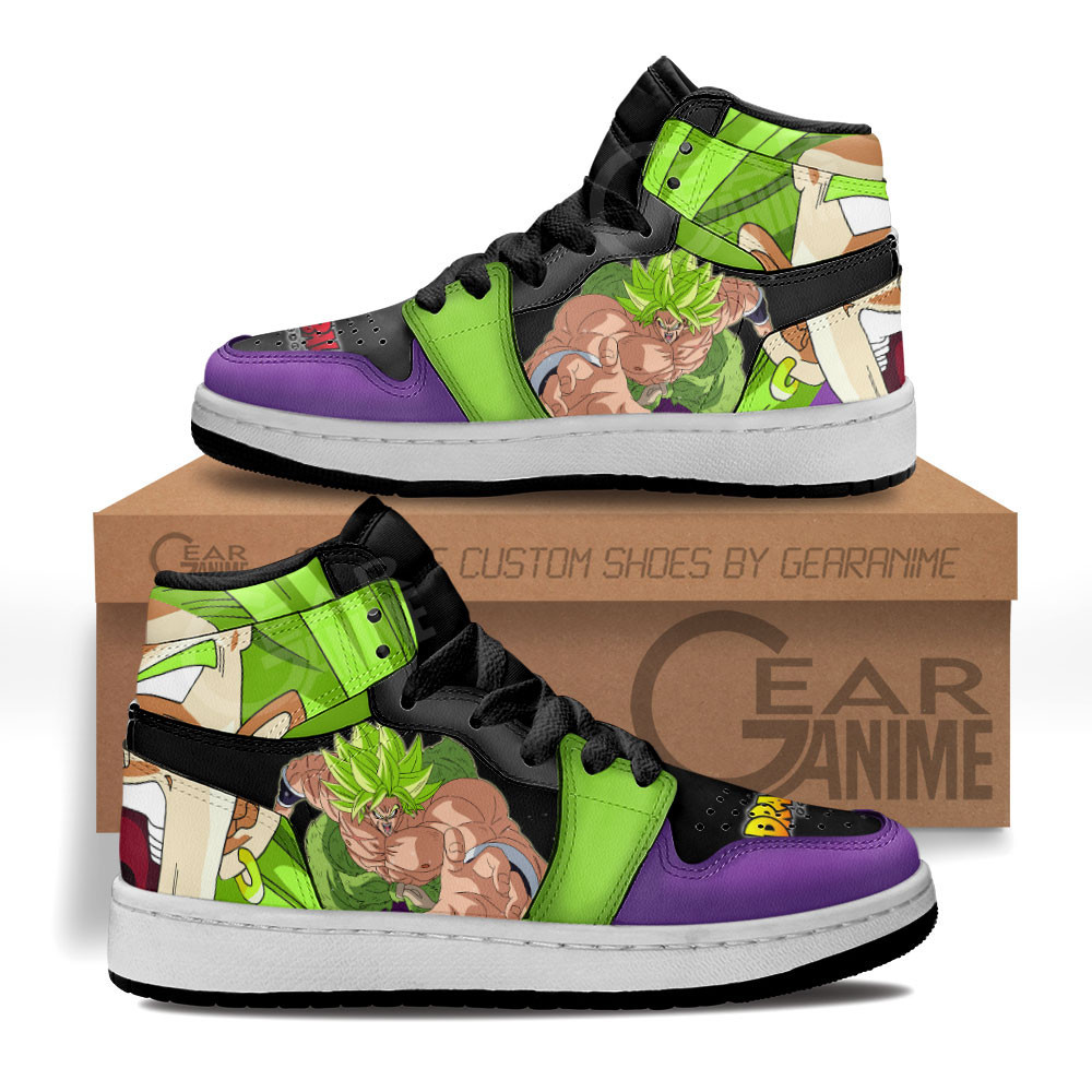 Broly Custom Anime Kids High-Top Leather Sneakers MV1307