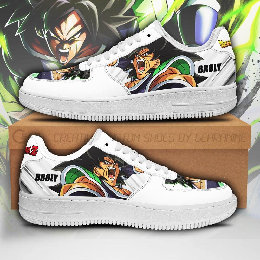 Broly Custom Anime Low-Top Leather Sneakers