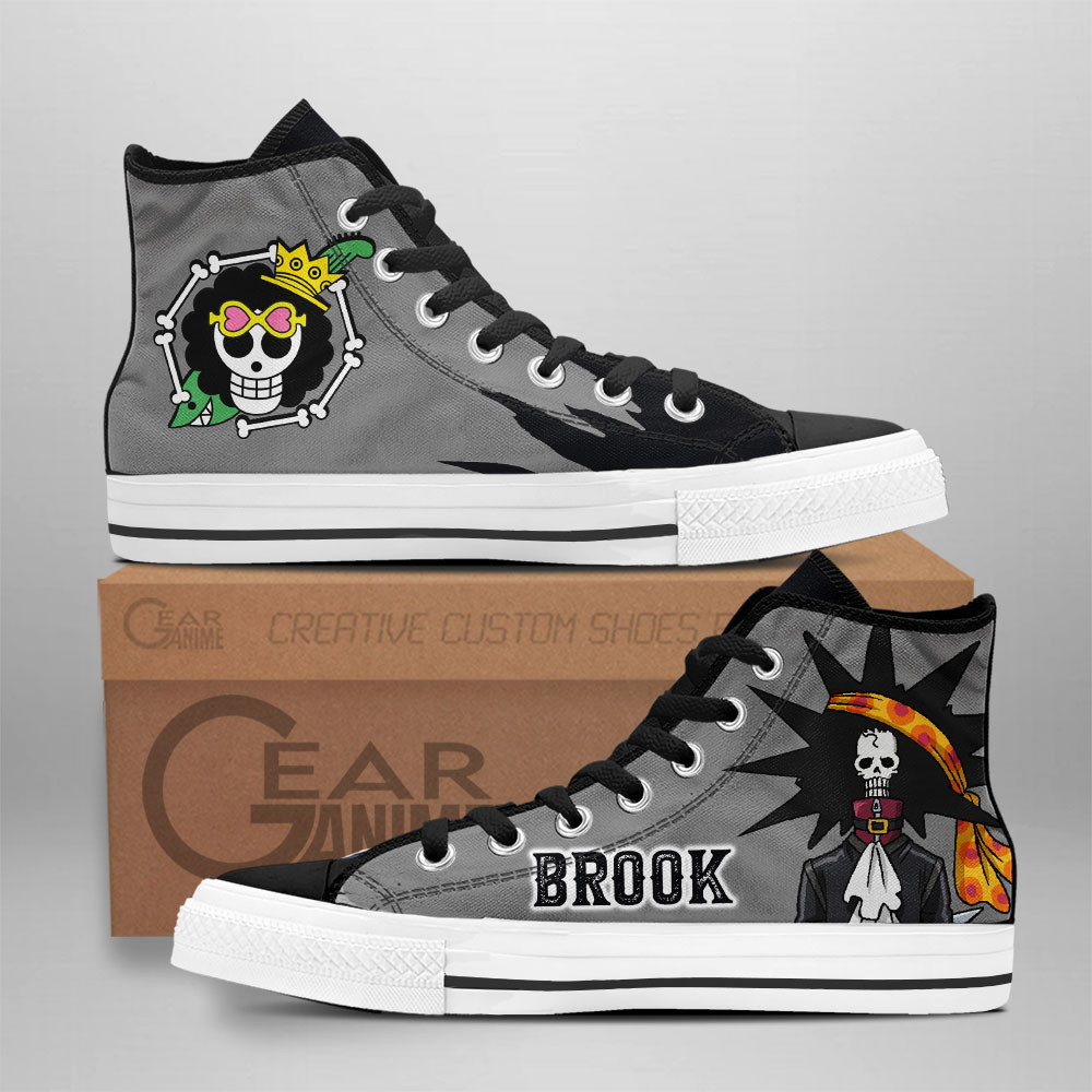 Brook Custom Anime High-Top Canvas Shoes Film Red Edition
