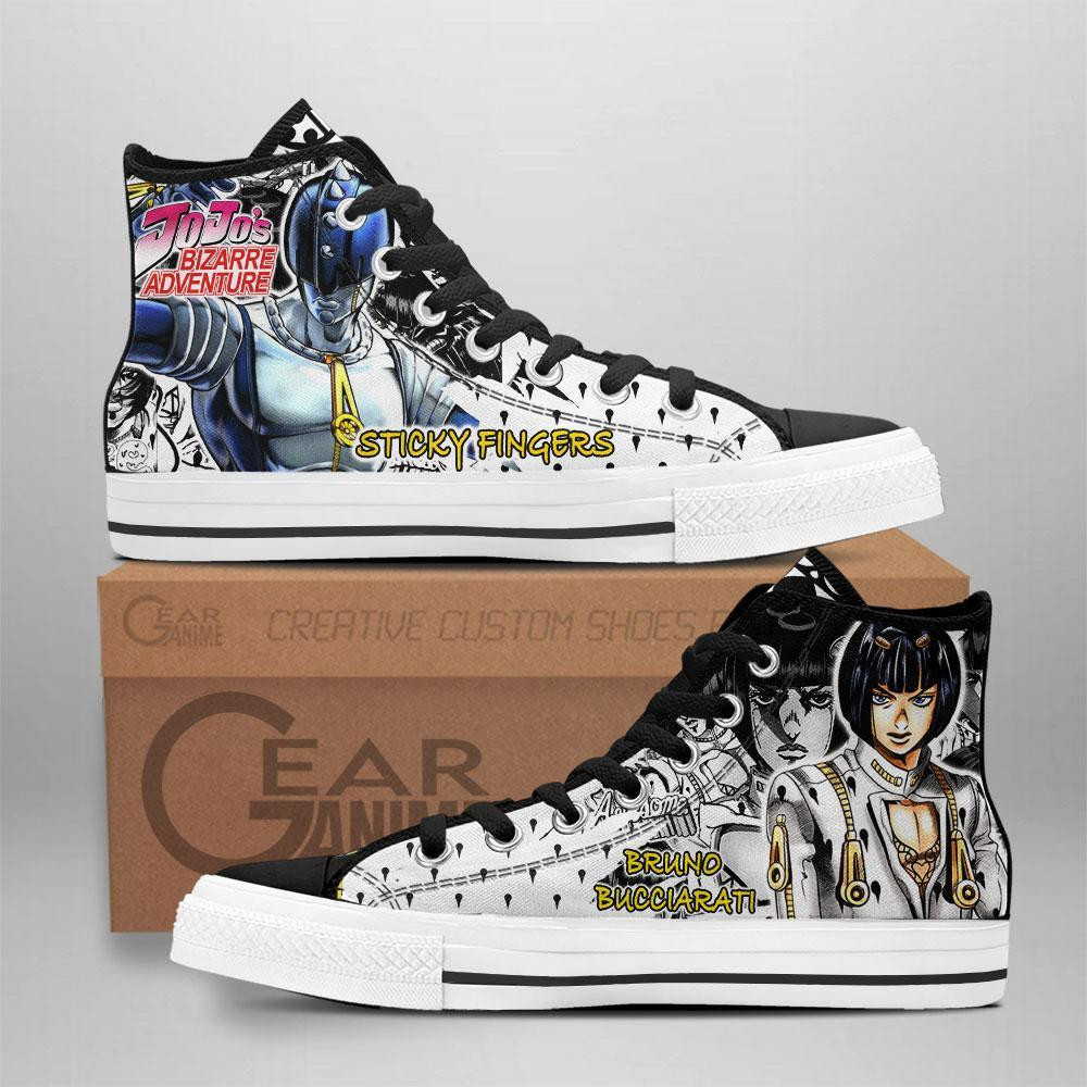Bruno Bucciarati Custom Anime High-Top Canvas Shoes NTT111