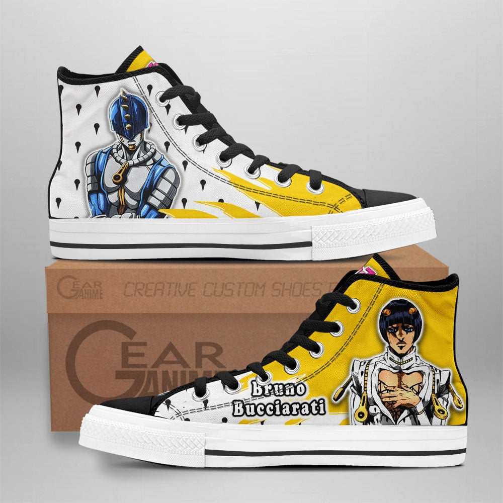Bruno Bucciarati Custom Anime High-Top Canvas Shoes NTT291