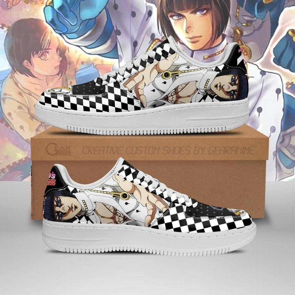 Bruno Bucciarati Custom Anime Low-Top Leather Sneakers