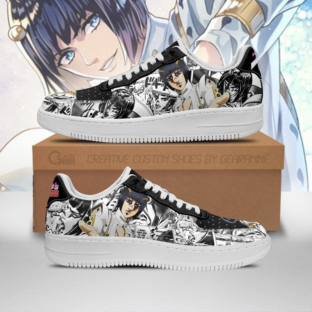 Bruno Bucciarati Custom Anime Low-Top Leather Sneakers