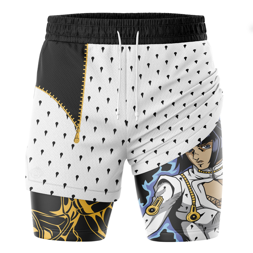 Bruno Bucciarati Zipper Man JoJo’s Bizarre Adventure 2-in-1 Performance Shorts