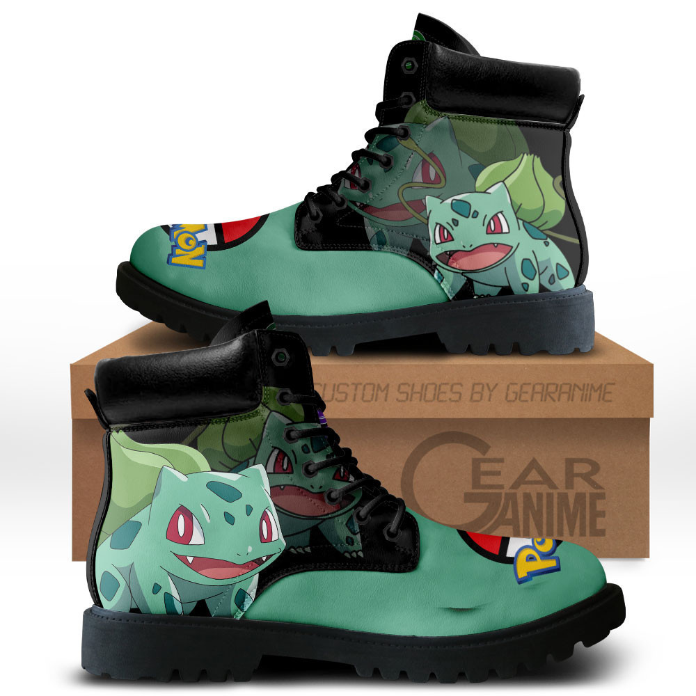 Bulbasaur Custom Anime Combat Boots