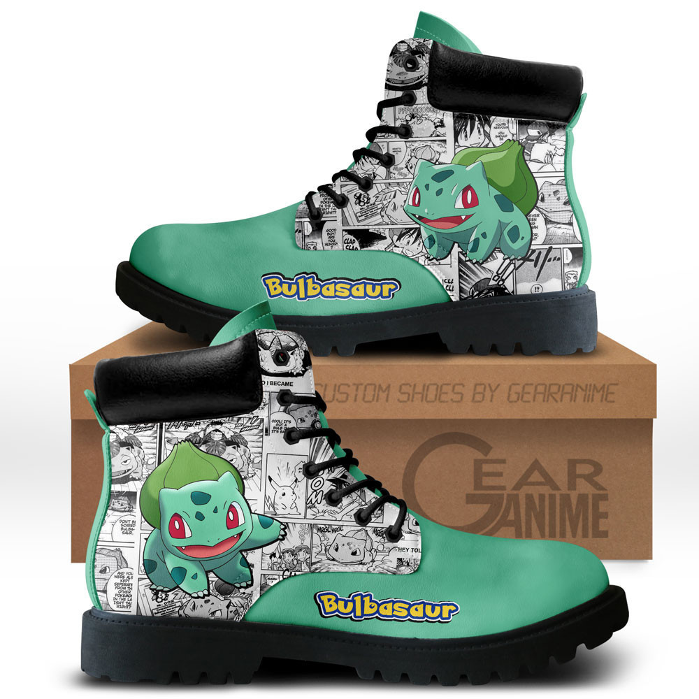 Bulbasaur Custom Anime Combat Boots NTT051