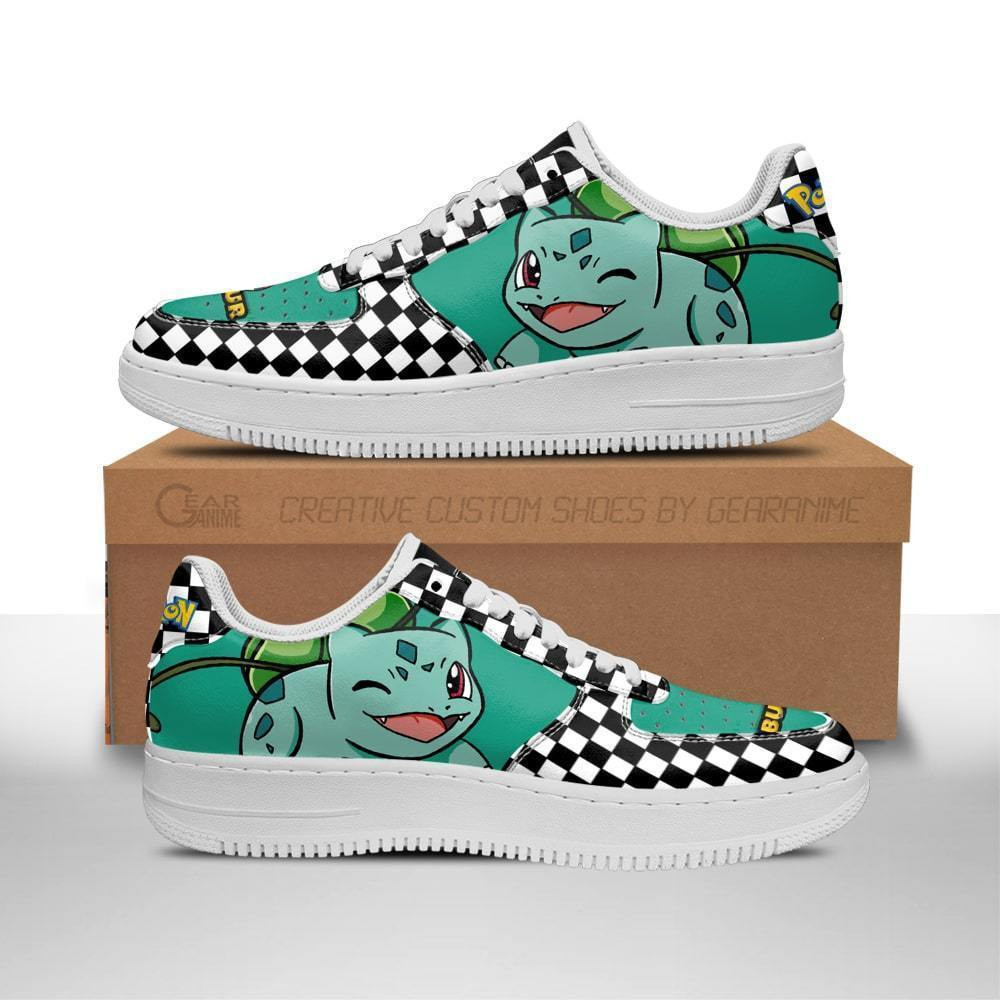 Bulbasaur Custom Anime Low-Top Leather Sneakers