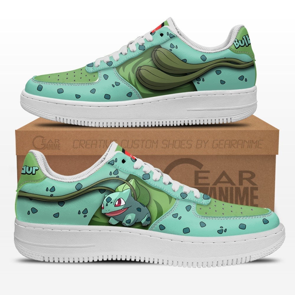 Bulbasaur Custom Anime Low-Top Leather Sneakers