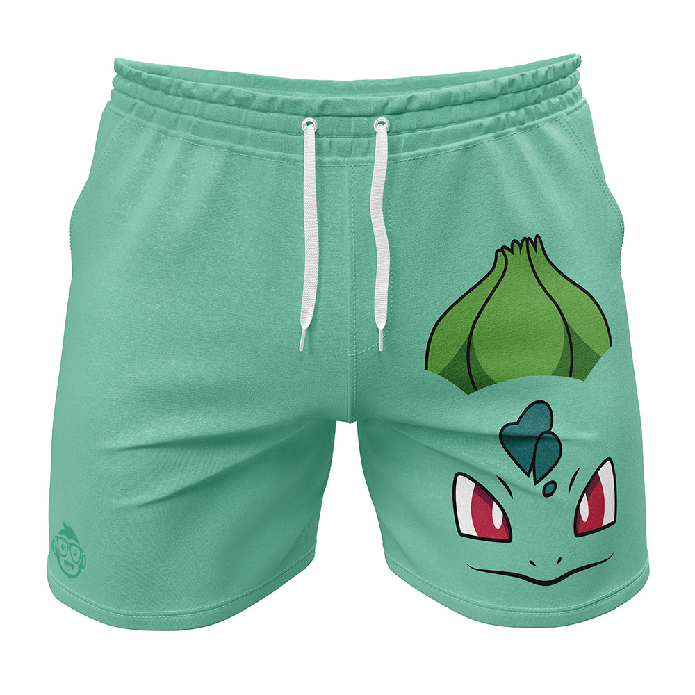 Bulbasaur Face Pokemon Gym Shorts