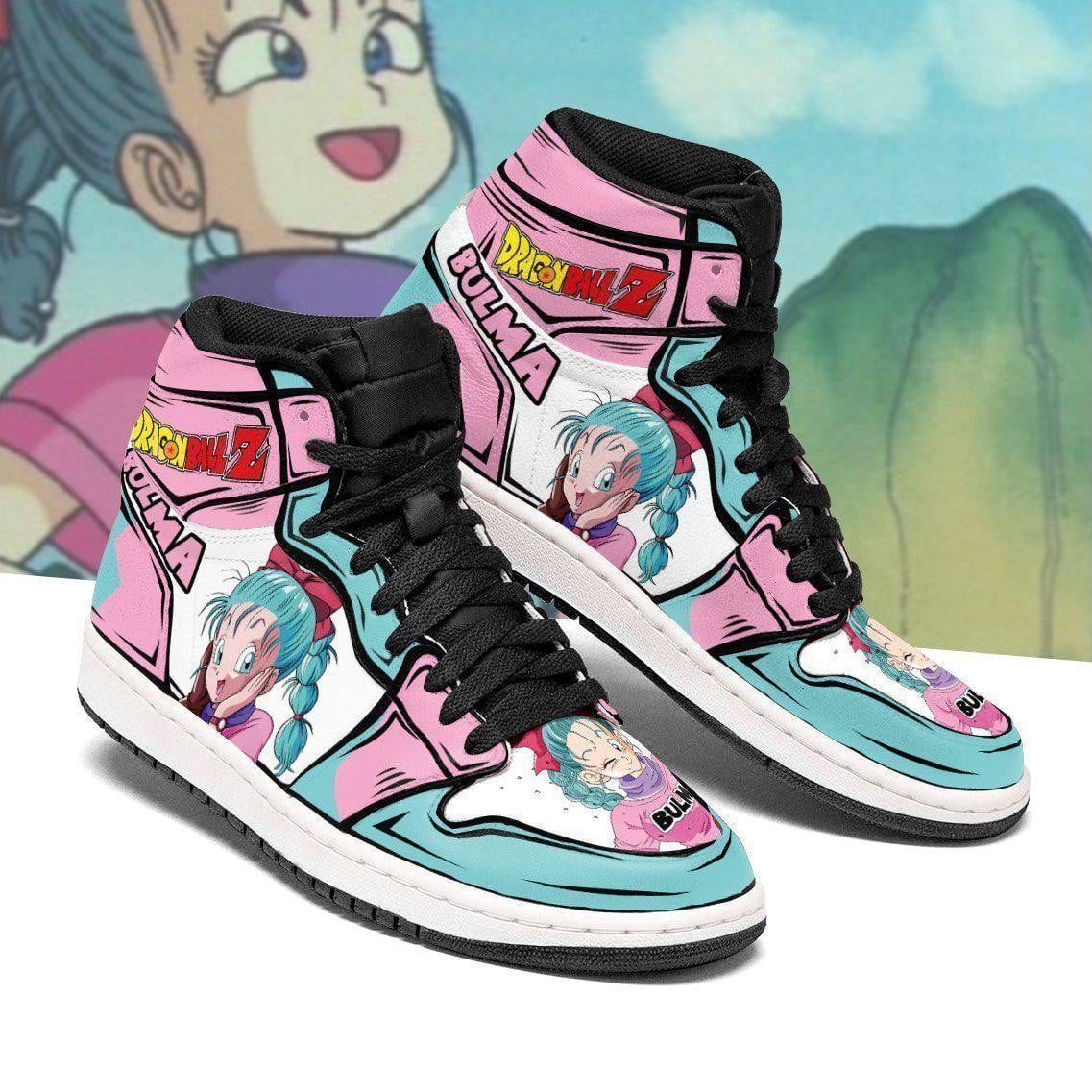 Bulma Custom Anime High-Top Leather Sneakers For DBZ Fans