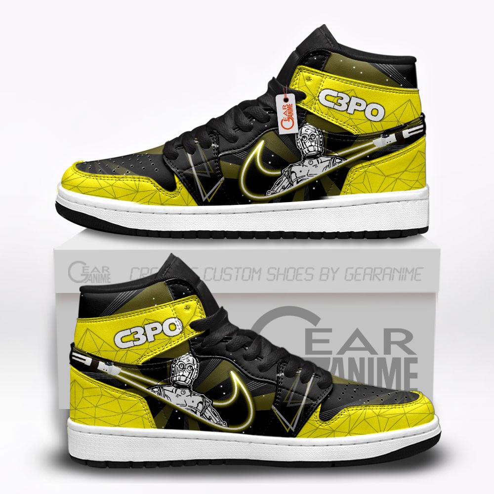 C-3PO Custom Movie High-Top Leather Sneakers