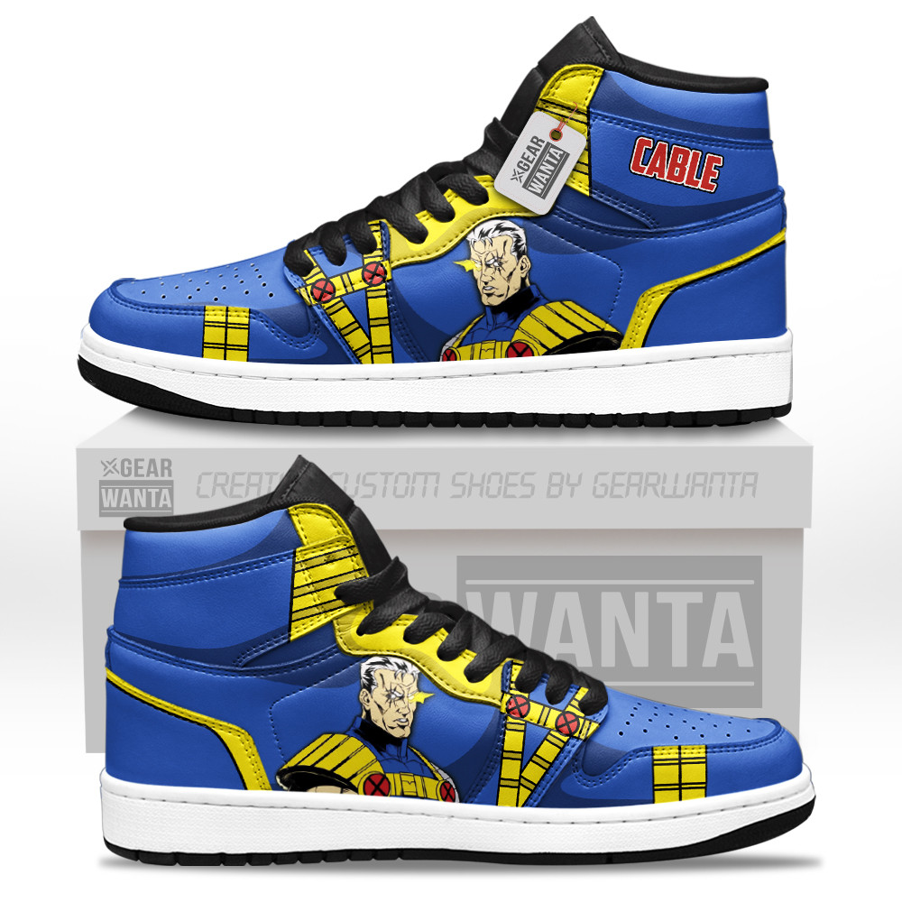 Cable Nathan Summers Custom Movie High-Top Leather Sneakers