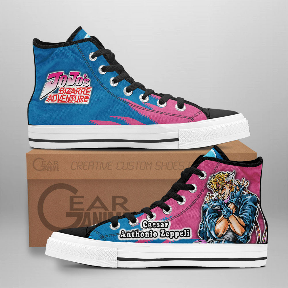 Caesar Anthonio Zeppeli Custom Anime High-Top Canvas Shoes NTT291