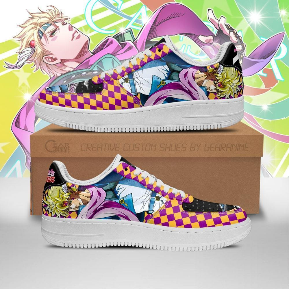 Caesar Anthonio Zeppeli Custom Anime Low-Top Leather Sneakers