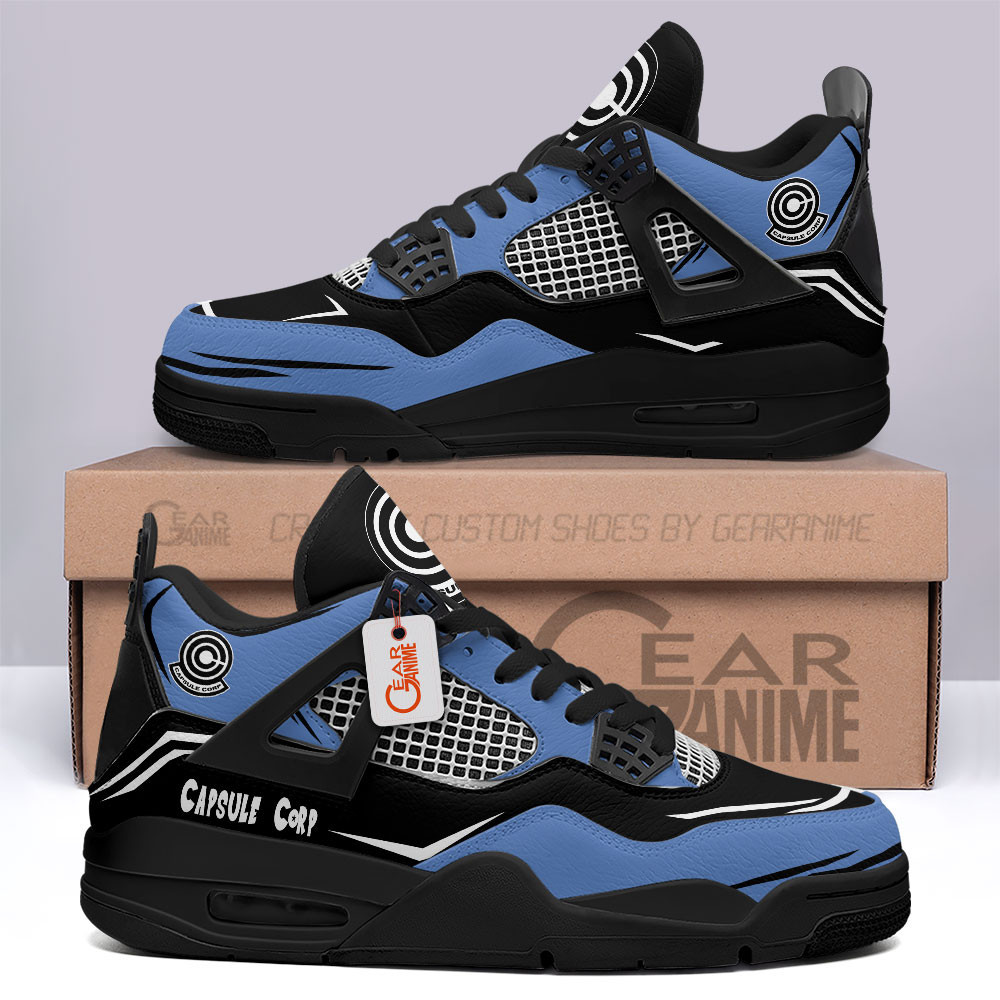 Capsule Corp Retro 4 Leather Sneakers Custom Name