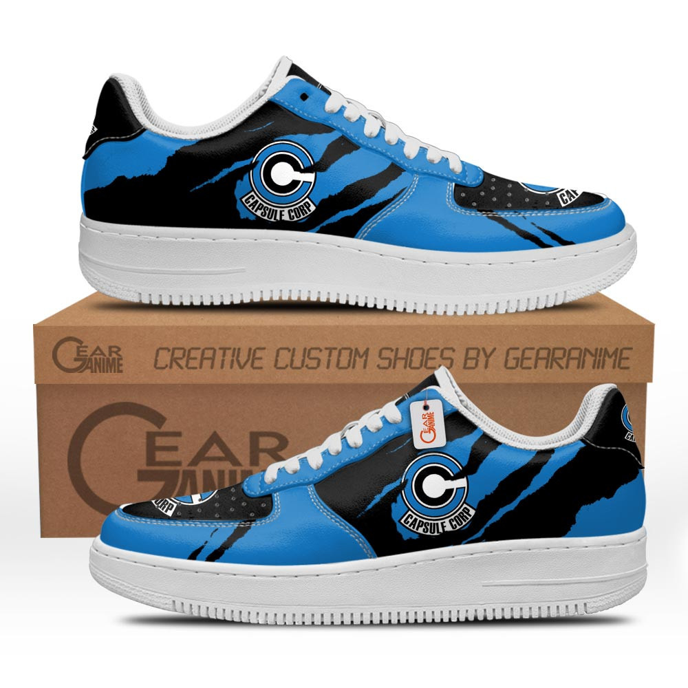 Capsule Corp Symbol Custom Anime Low-Top Leather Sneakers
