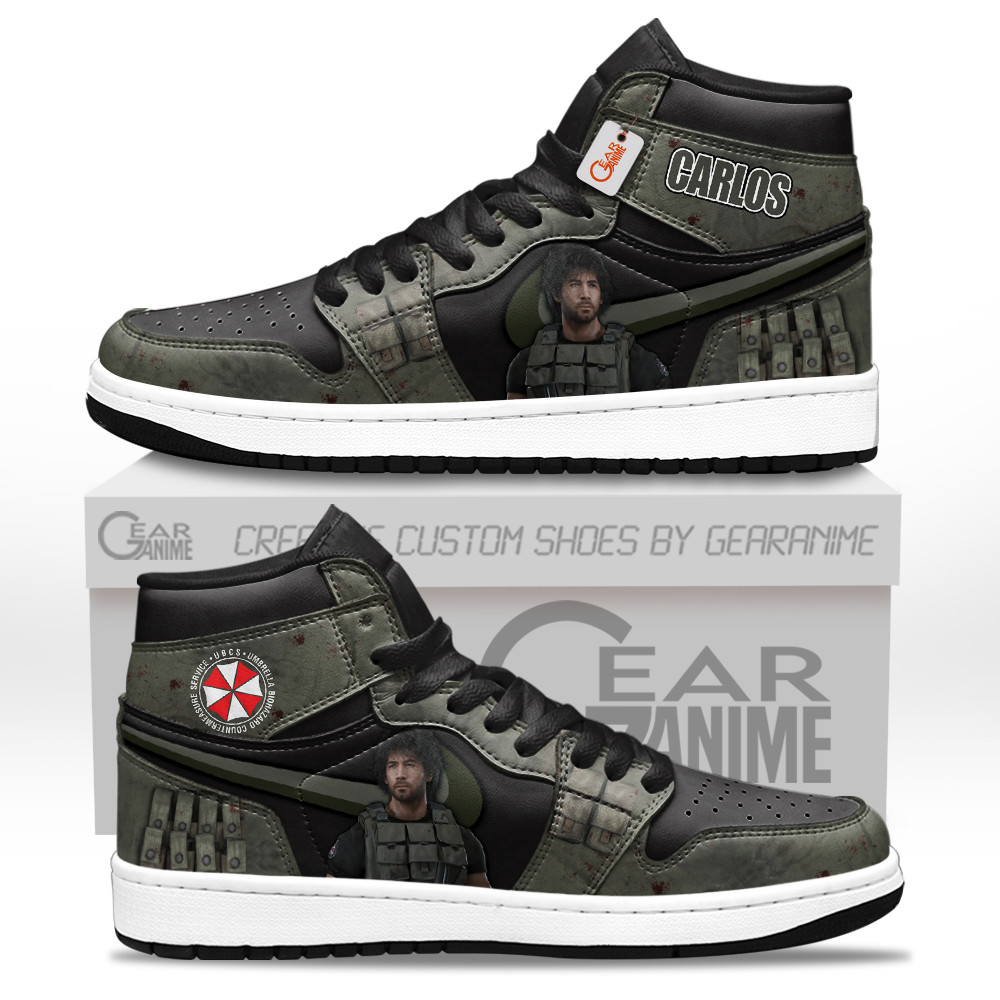 Carlos Oliveira Custom Gaming High-Top Leather Sneakers Custom Name