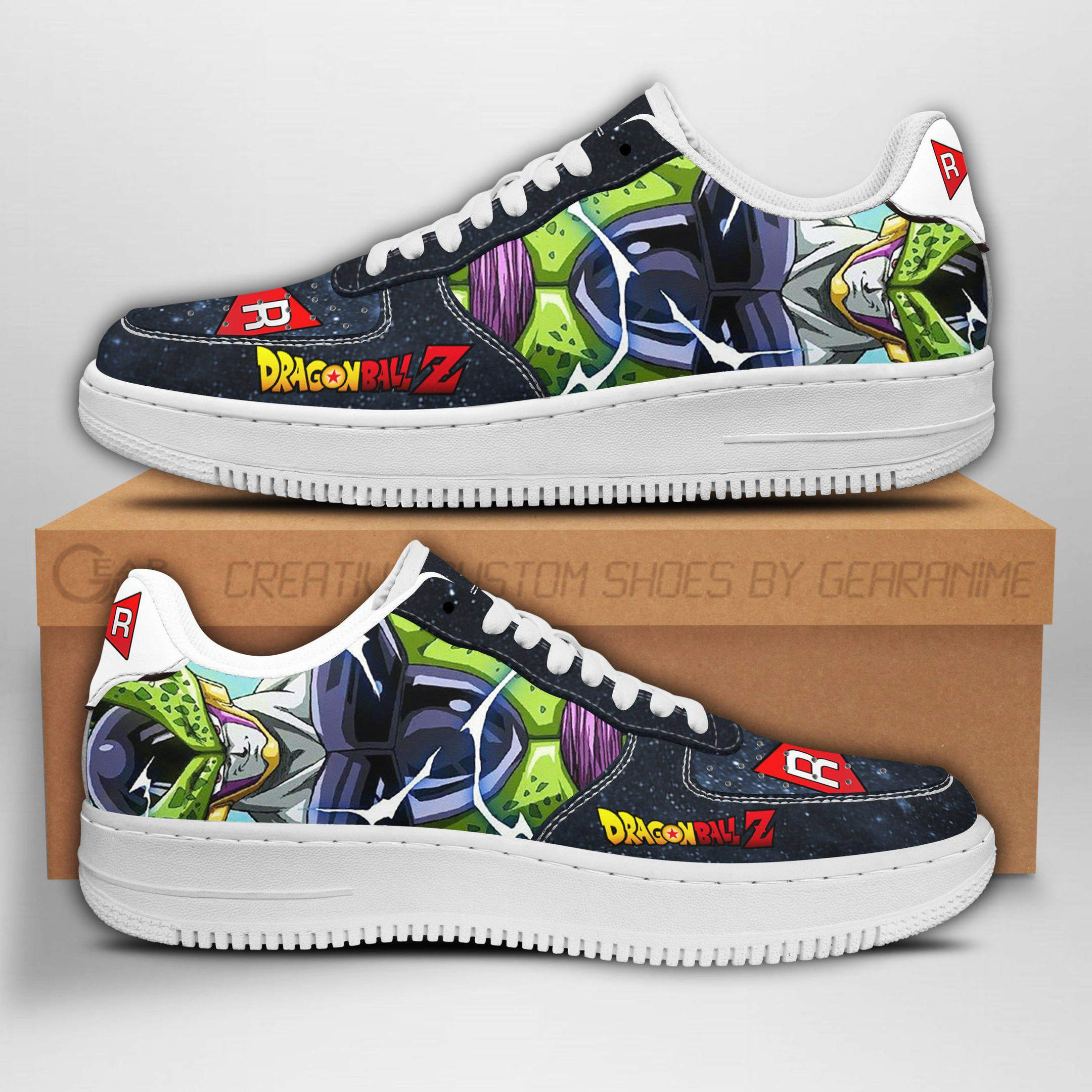 Cell Custom Anime Low-Top Leather Sneakers