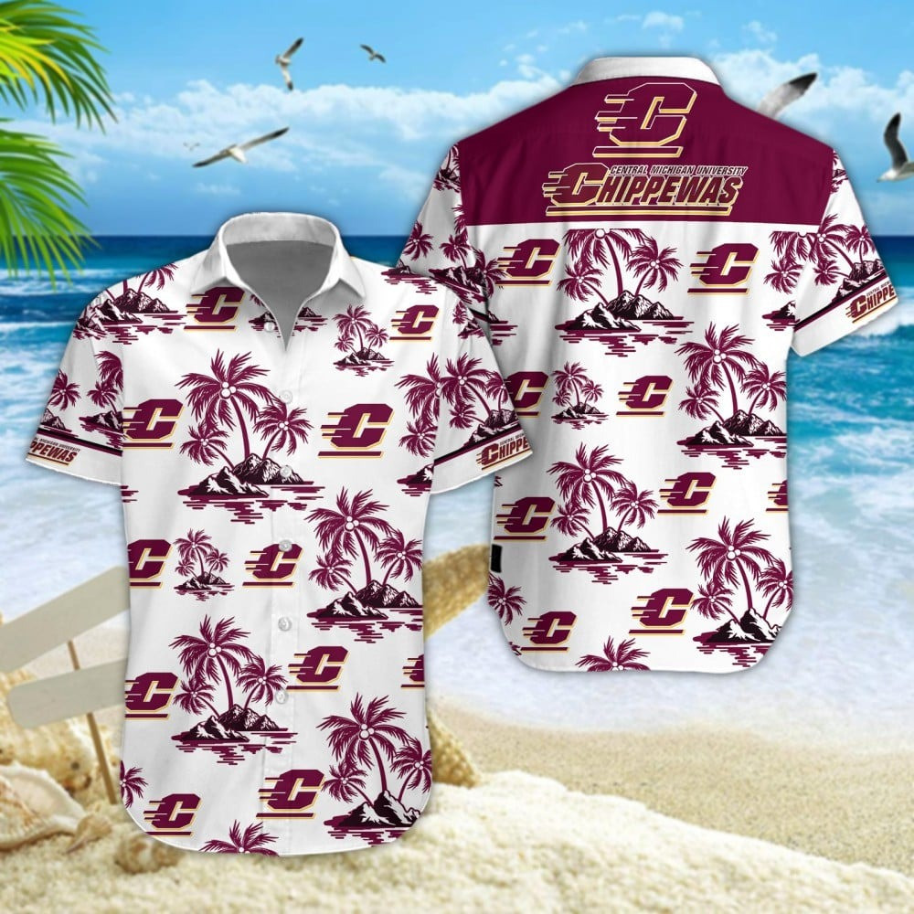 Central Michigan Chippewas Football Hawaiian Game Day Outfit Gift For Game Day