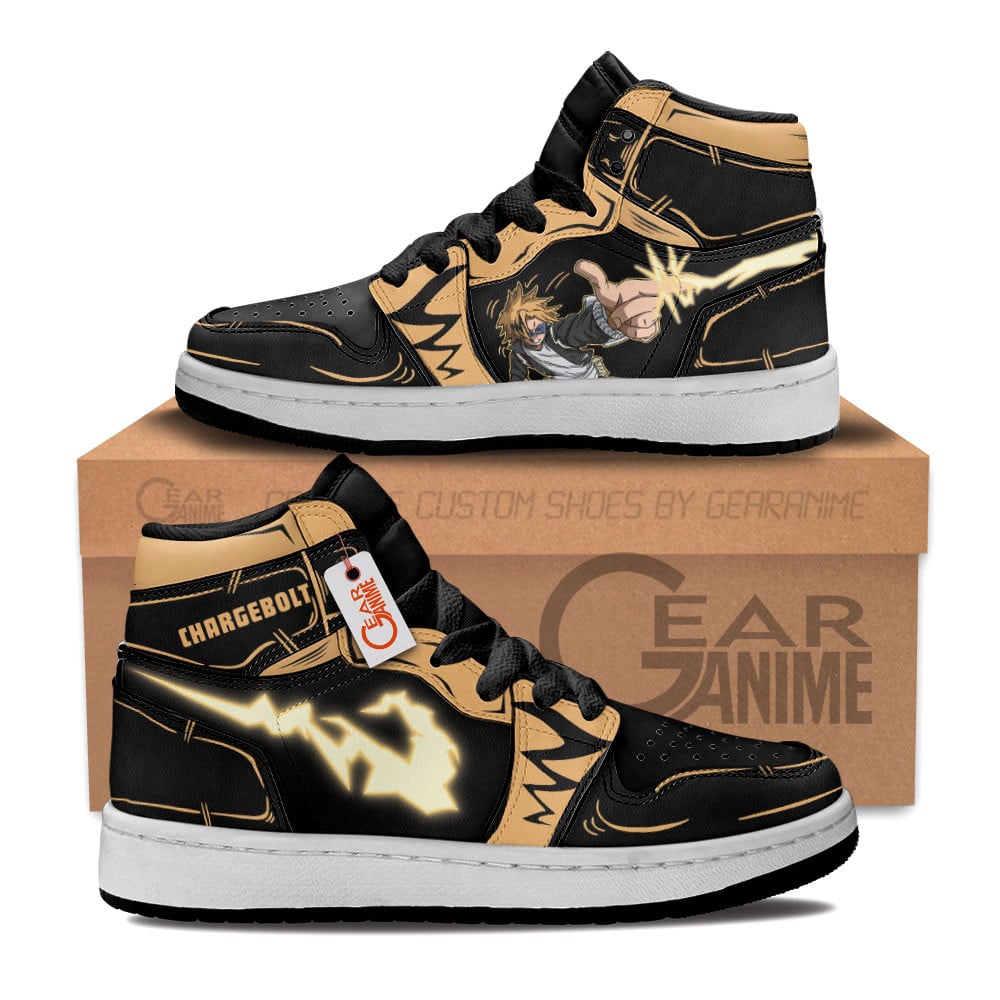 Chargebolt Custom Anime Kids High-Top Leather Sneakers Personalized