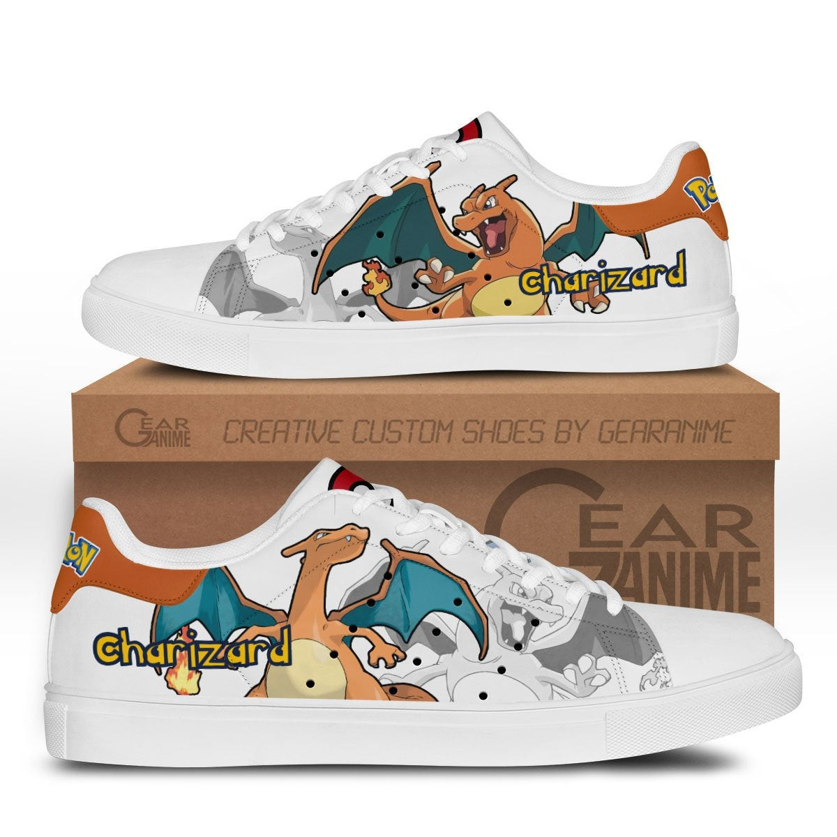 Charizard Custom Anime Classic Court Shoes