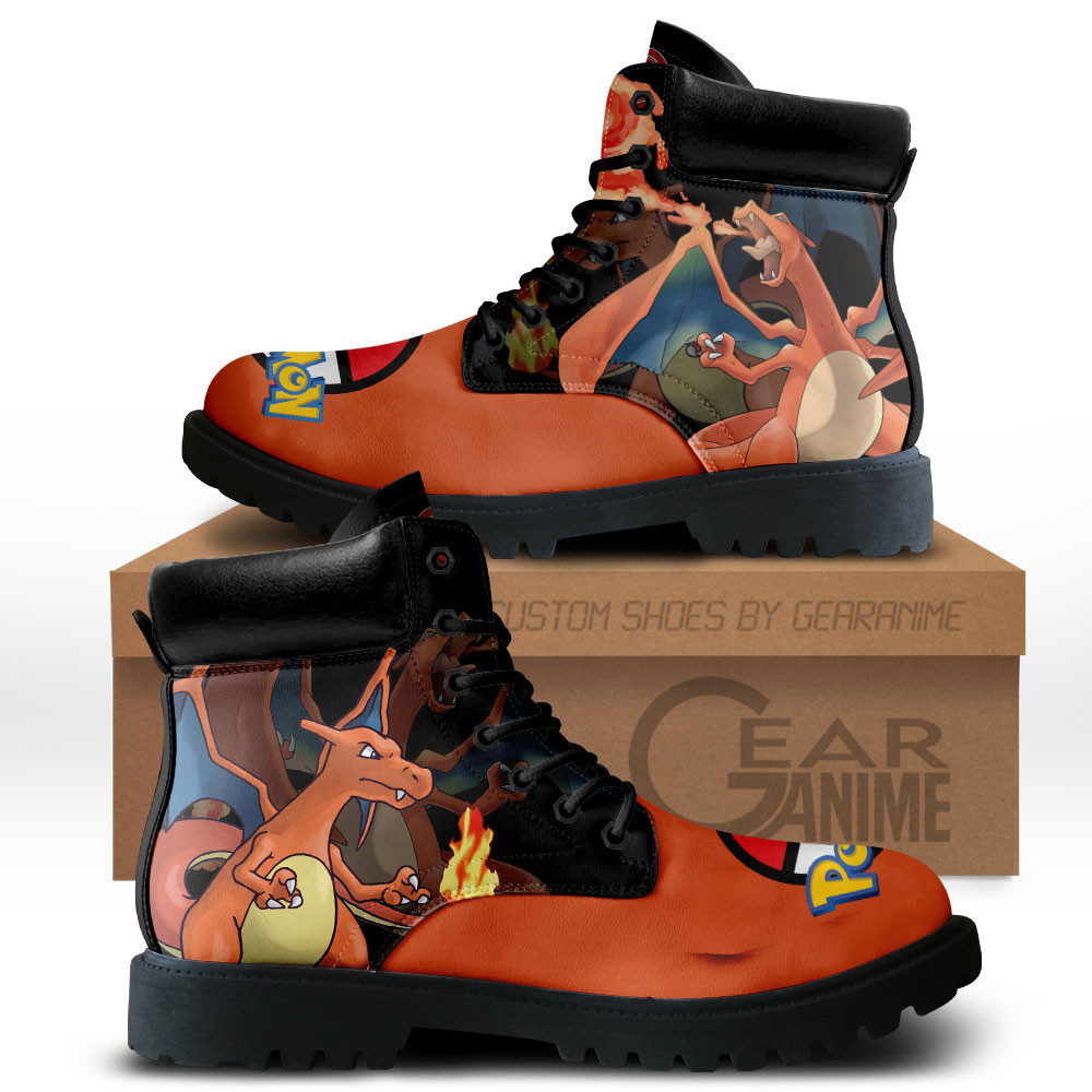 Charizard Custom Anime Combat Boots Character
