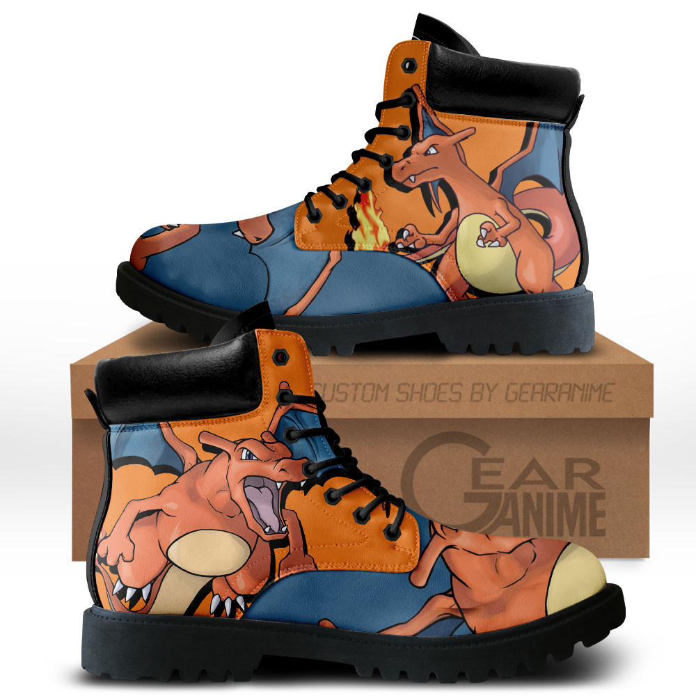 Charizard Custom Anime Combat Boots Poke Fight