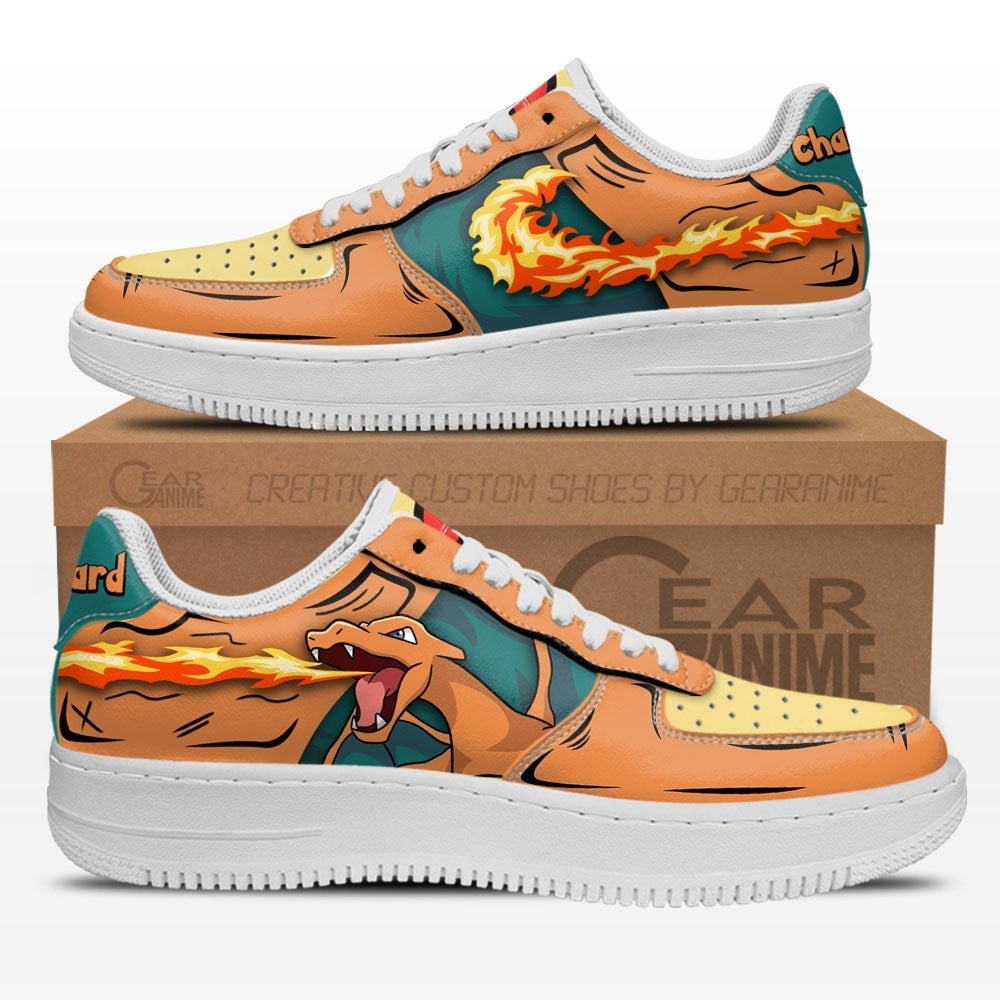 Charizard Custom Anime Low-Top Leather Sneakers