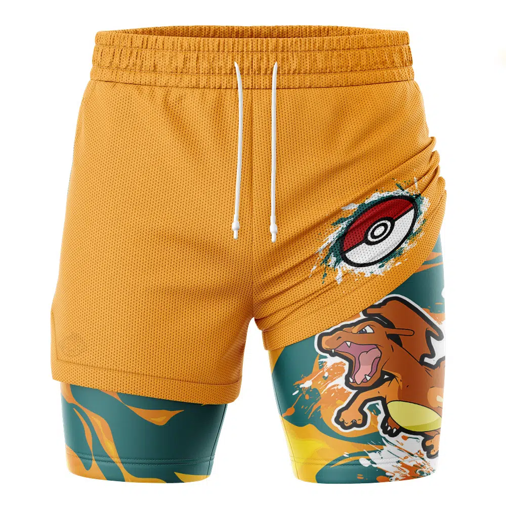 Charizard Trippy Pokemon 2-in-1 Performance Shorts