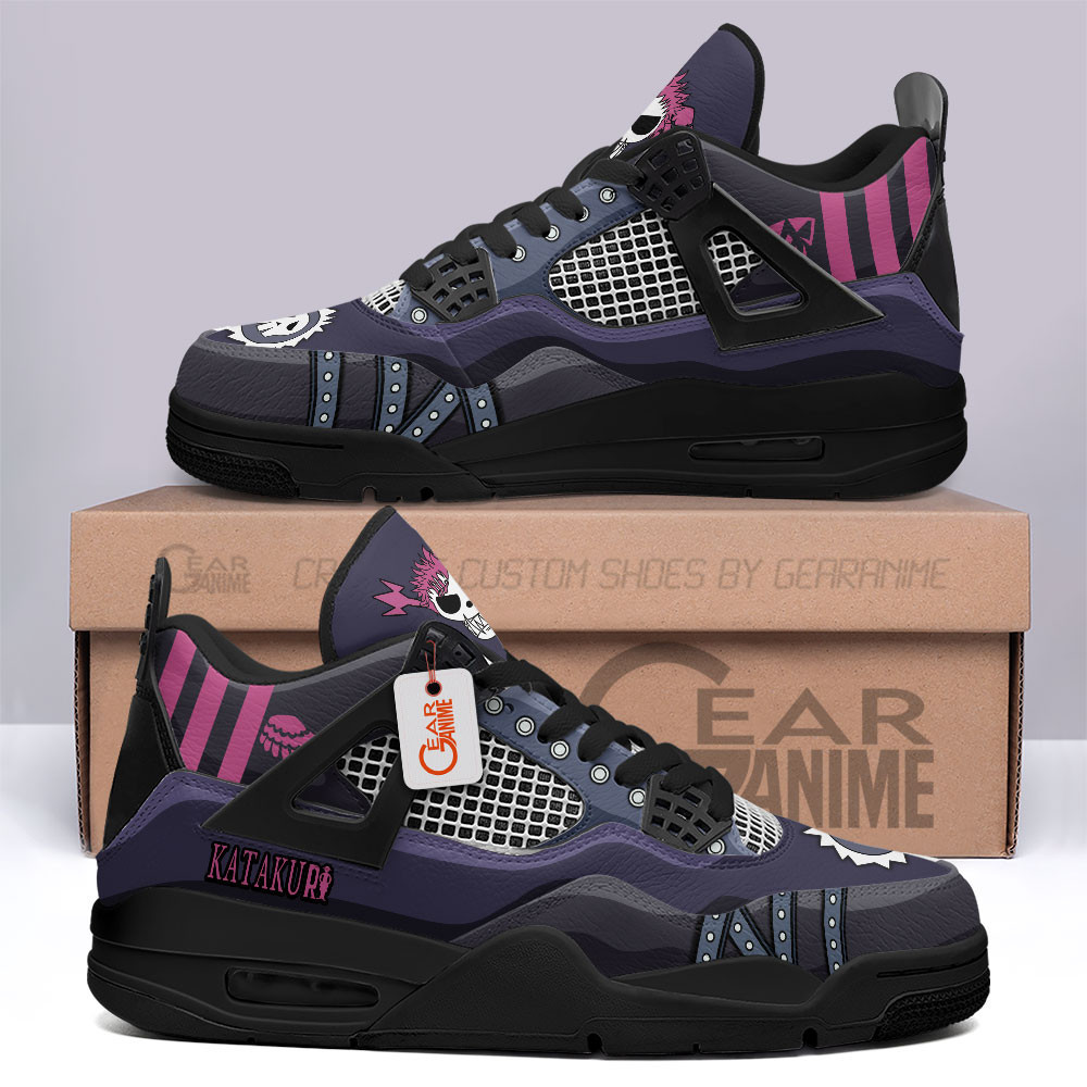 Charlotte Katakuri Retro 4 Leather Sneakers Custom Name