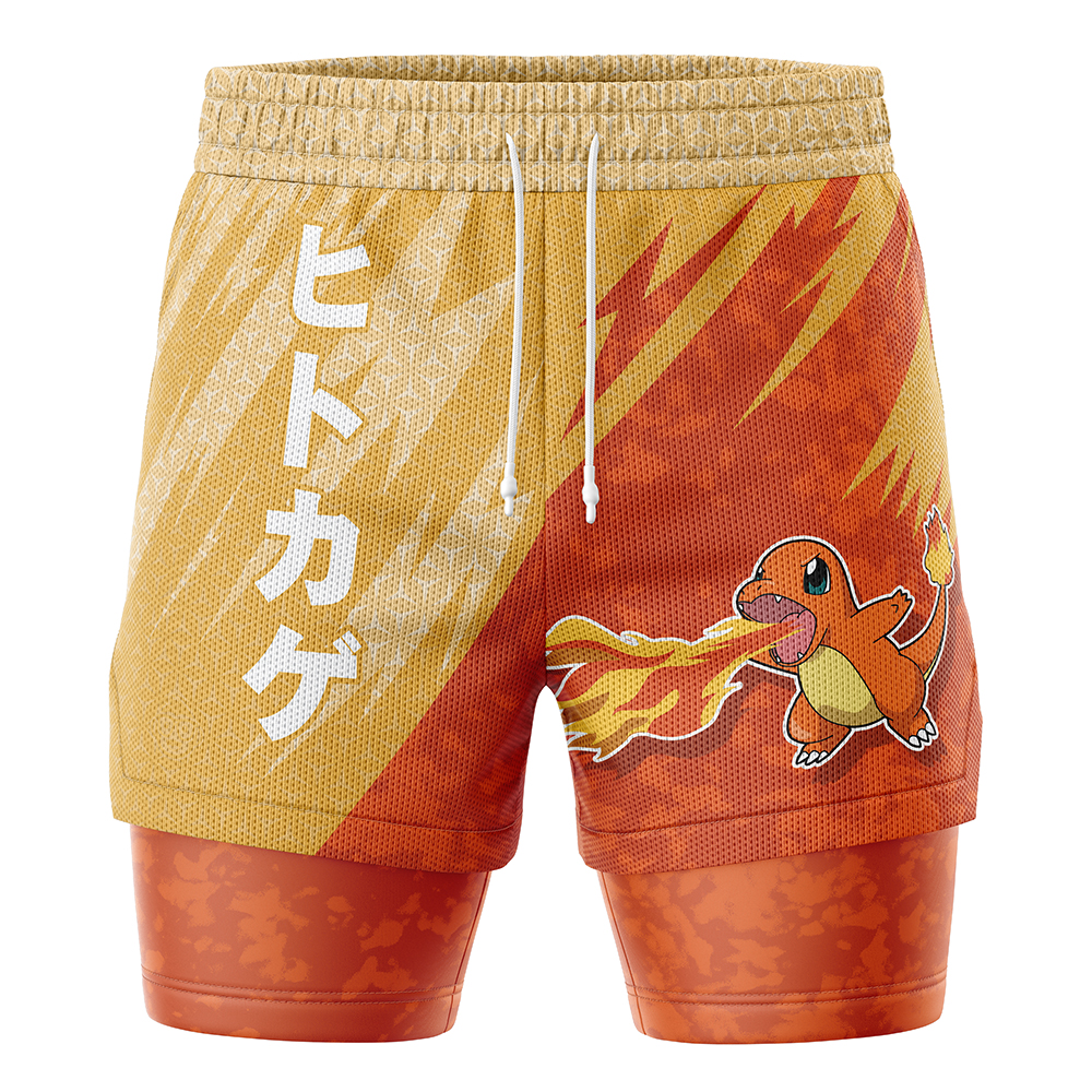 Charmander Attack V1 Pokemon 2-in-1 Performance Shorts