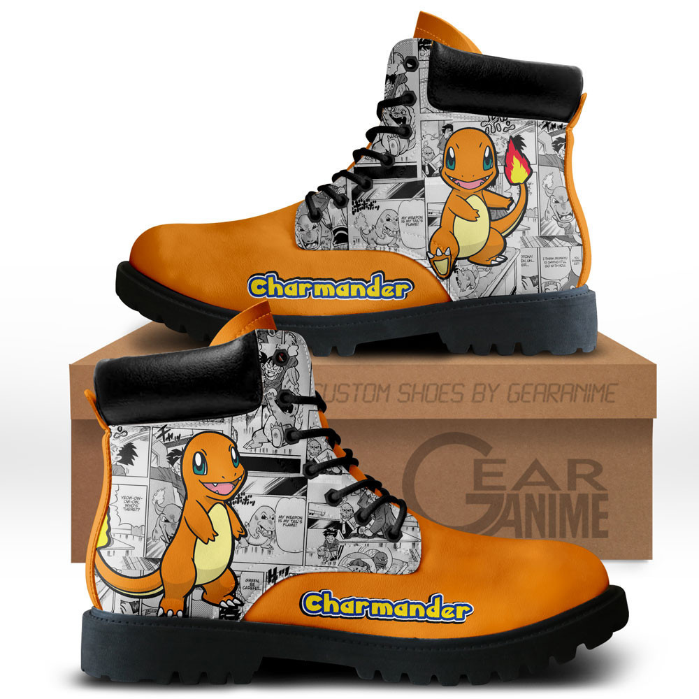 Charmander Custom Anime Combat Boots NTT051