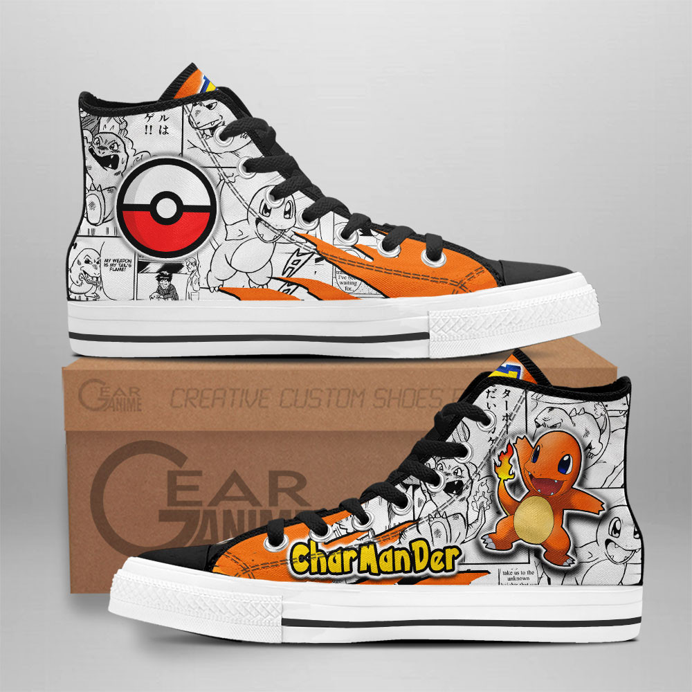 Charmander Custom Anime High-Top Canvas Shoes