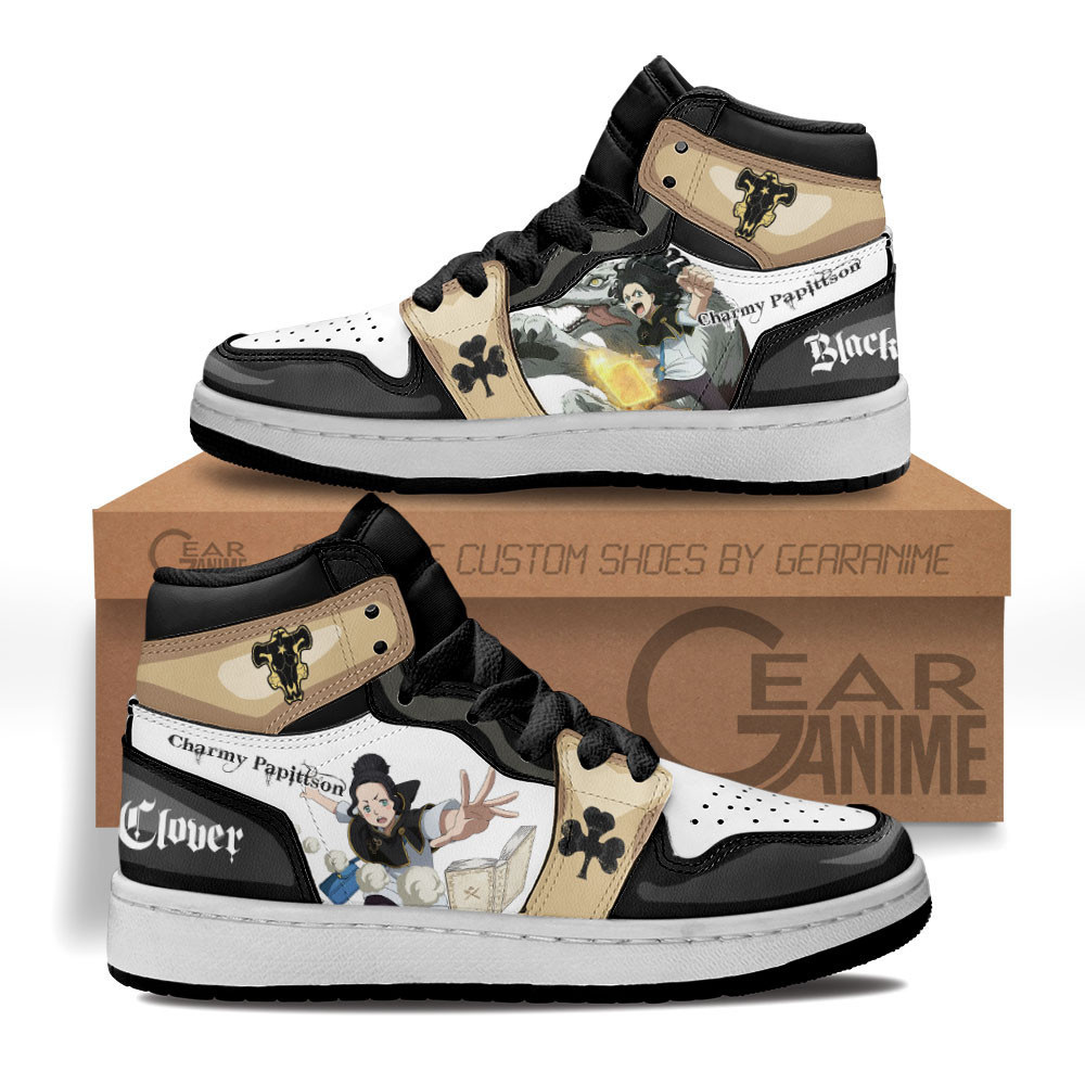 Charmy Pappitson Custom Anime Kids High-Top Leather Sneakers