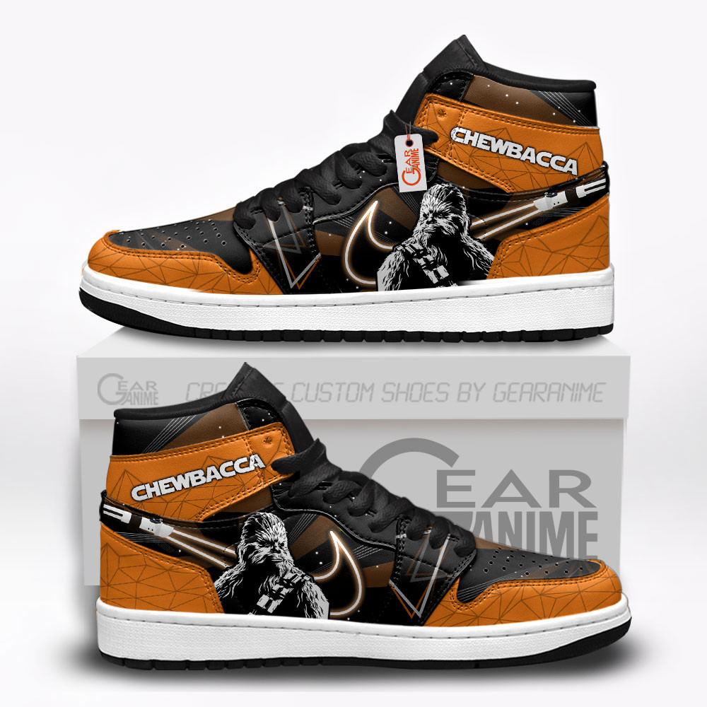 Chewbacca Custom Movie High-Top Leather Sneakers