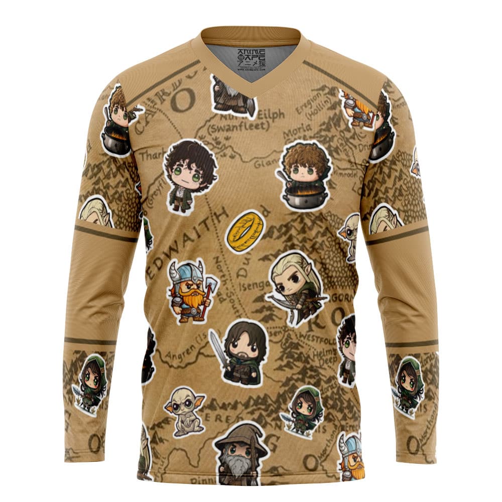 Chibi Fellowship Of The Ring Pattern The Lord Of The Rings Hockey Jersey