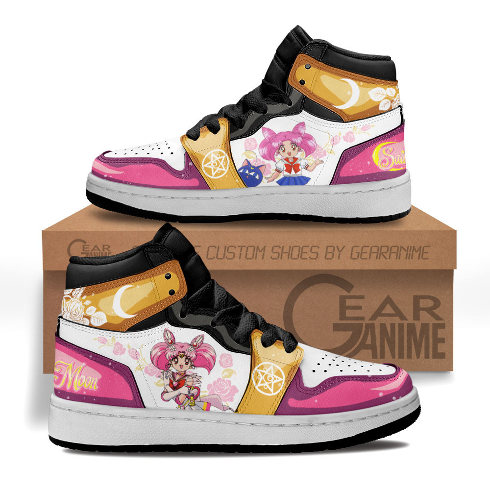 Chibiusa Custom Anime Kids High-Top Leather Sneakers