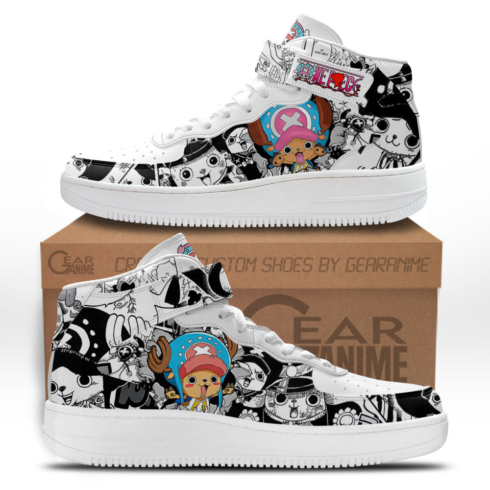 Chopper Custom Anime Mid-Top Leather Sneakers