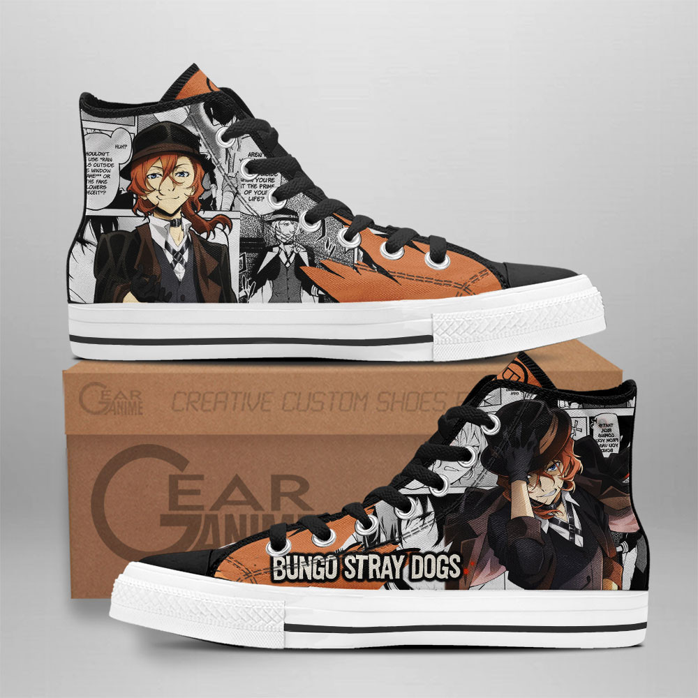 Chuuya Nakahara High-Top Canvas Shoes Anime Custom