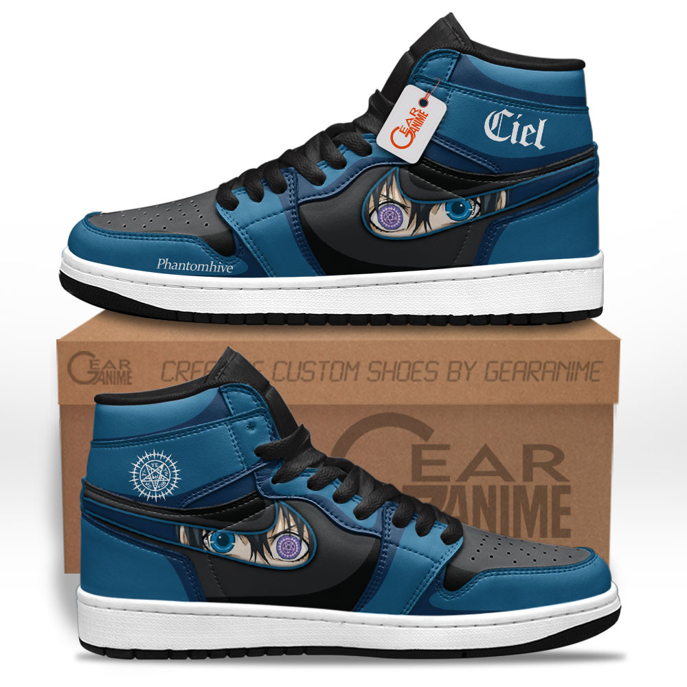 Ciel Phantomhive High-Top Leather Sneakers Custom Name
