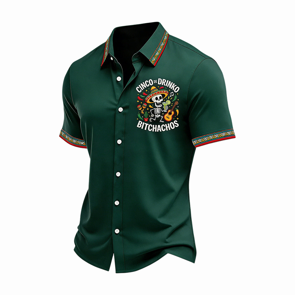 Cinco De Mayo Funny Skull Hawaiian Shirt Fiesta Apparel Mexican Birthday Gift Ideas