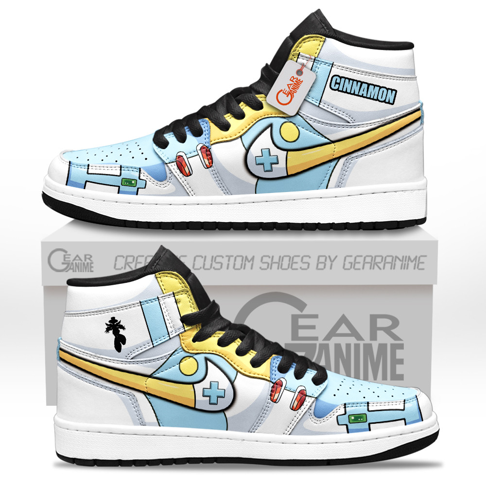 Cinnamon Custom Gaming High-Top Leather Sneakers Mega Man Custom Shoes