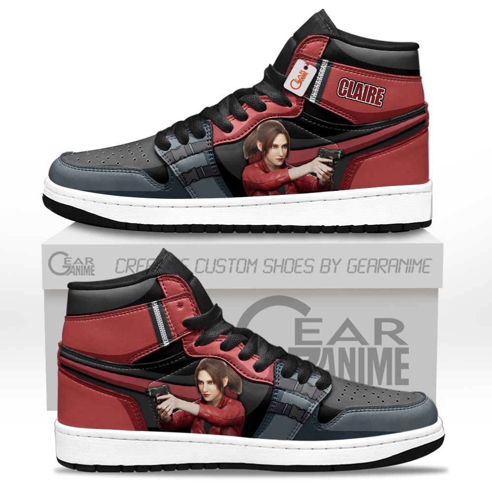 Claire Redfield Custom Gaming High-Top Leather Sneakers Games Collection Personalized