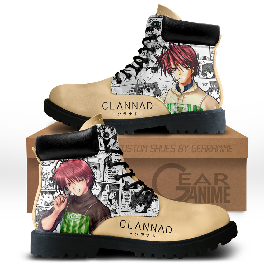 Clannad Akio Furukawa Custom Anime Combat Boots NTT191